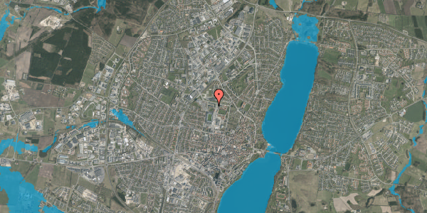 Oversvømmelsesrisiko fra vandløb på Stadion Alle 8, st. 3, 8800 Viborg