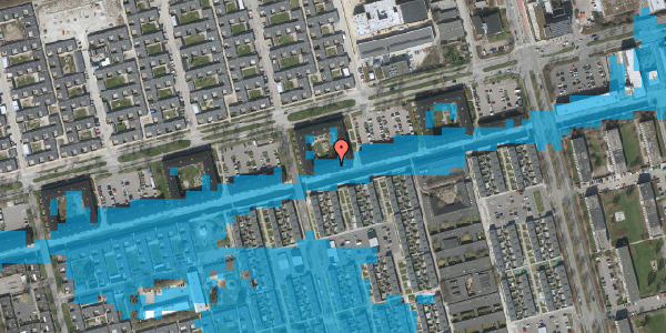 Oversvømmelsesrisiko fra vandløb på Kanalens Kvt 40, 2620 Albertslund