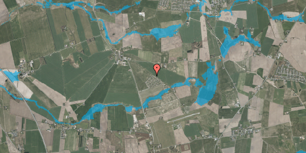 Oversvømmelsesrisiko fra vandløb på Porrevej 36, 8920 Randers NV