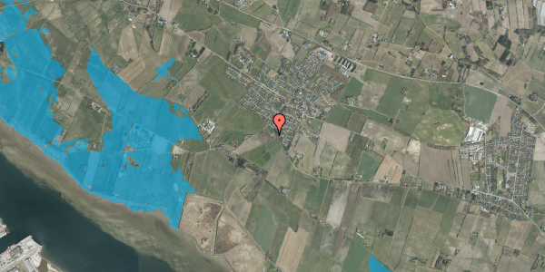 Oversvømmelsesrisiko fra vandløb på Elsamvej 11, 9310 Vodskov
