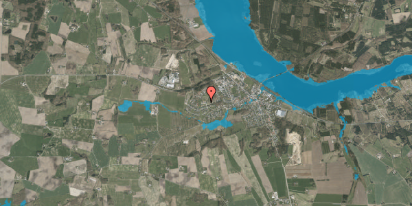 Oversvømmelsesrisiko fra vandløb på Krondyrvej 2, 8643 Ans By