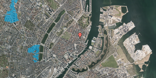 Oversvømmelsesrisiko fra vandløb på Dronningens Tværgade 4, 1302 København K