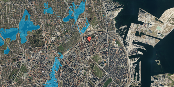 Oversvømmelsesrisiko fra vandløb på Venøgade 4, 3. 5, 2100 København Ø