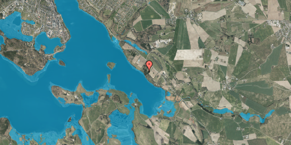 Oversvømmelsesrisiko fra vandløb på Oddervej 114, 8660 Skanderborg