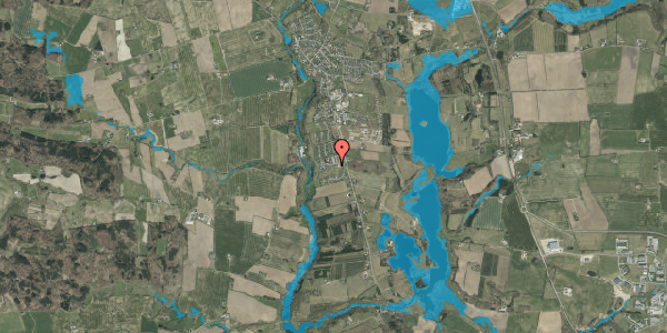 Oversvømmelsesrisiko fra vandløb på Elkærholmparken 36, 6040 Egtved