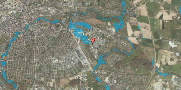 Oversvømmelsesrisiko fra vandløb på Peder Skrams Vej 5, 5220 Odense SØ