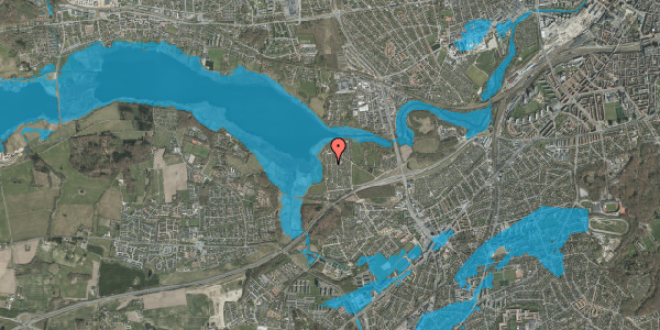 Oversvømmelsesrisiko fra vandløb på Haveforeningen Norringholm 523, 8260 Viby J