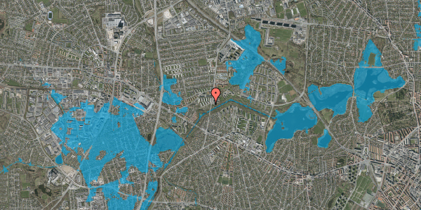 Oversvømmelsesrisiko fra vandløb på Mørkhøjvej 63, 2700 Brønshøj