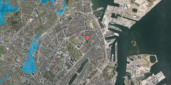 Oversvømmelsesrisiko fra vandløb på Østerbrogade 118, 2100 København Ø