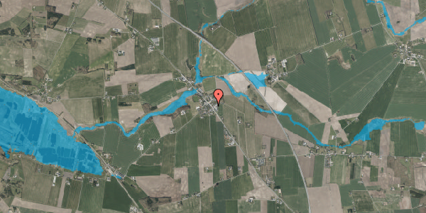 Oversvømmelsesrisiko fra vandløb på Hobrovej 360C, 8920 Randers NV