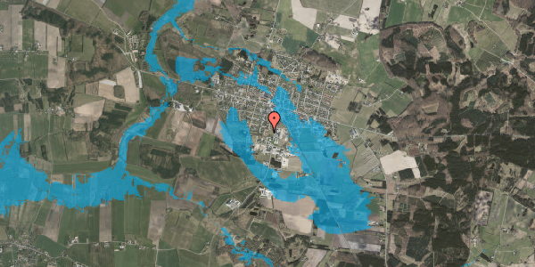 Oversvømmelsesrisiko fra vandløb på Akacievej 28, 8963 Auning