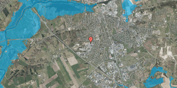 Oversvømmelsesrisiko fra vandløb på Nyborgvej 14, 8940 Randers SV