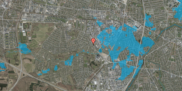 Oversvømmelsesrisiko fra vandløb på Nordre Hanevad 4, 2740 Skovlunde