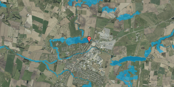 Oversvømmelsesrisiko fra vandløb på Jernbanegade 55, 6580 Vamdrup