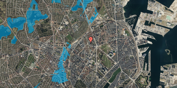 Oversvømmelsesrisiko fra vandløb på Lersø Parkallé 40, 5. , 2100 København Ø