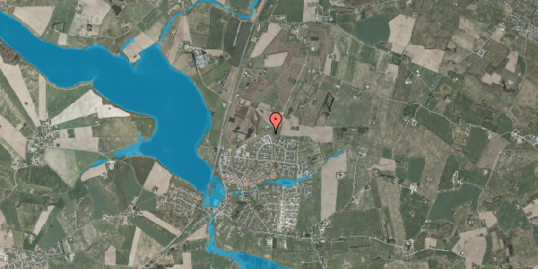 Oversvømmelsesrisiko fra vandløb på Hyldevangen 8, 8355 Solbjerg