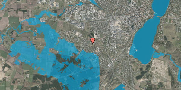 Oversvømmelsesrisiko fra vandløb på Liseborg Bakke 40, 8800 Viborg