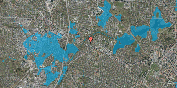 Oversvømmelsesrisiko fra vandløb på Hf. Birkevang 194, 2700 Brønshøj