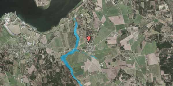 Oversvømmelsesrisiko fra vandløb på Åmøllevej 27, 8970 Havndal