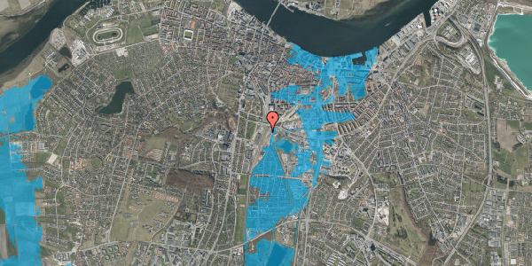 Oversvømmelsesrisiko fra vandløb på Hjulmagervej 48E, 9000 Aalborg