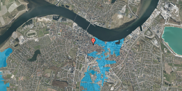 Oversvømmelsesrisiko fra vandløb på Algade 28, 9000 Aalborg
