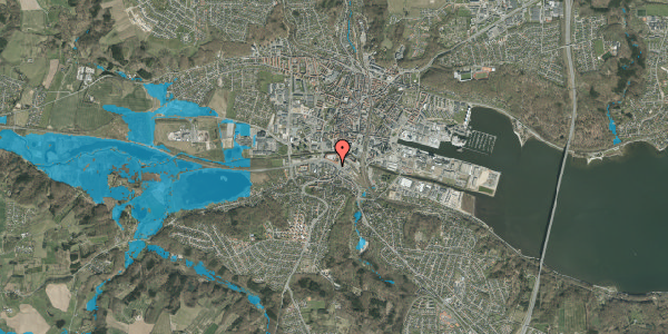 Oversvømmelsesrisiko fra vandløb på Damhaven 1D, 2. , 7100 Vejle