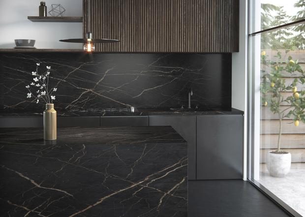 Neolith keramiek keukenblad zwart marmer