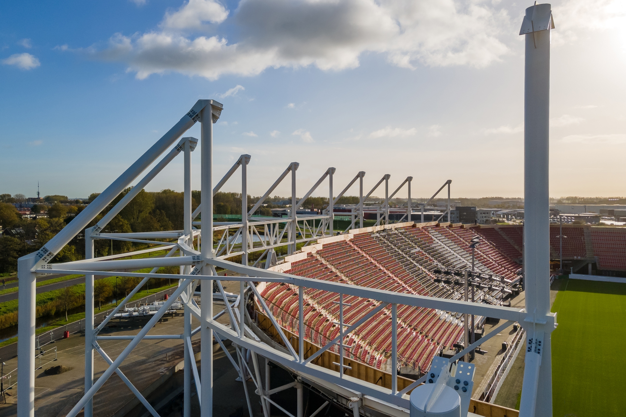 Steel Tubes Integrated in Football Stadium Construction