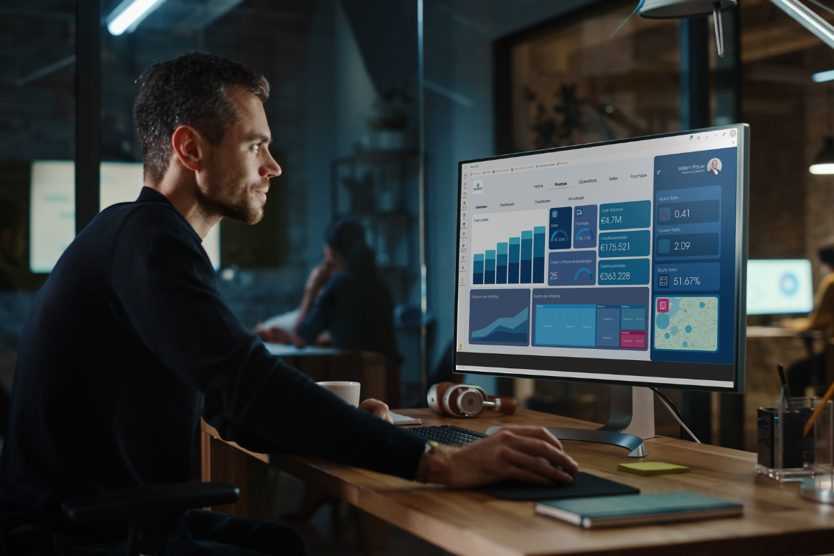 Specifieke data uit het datawarehouse wordt op een begrijpelijke en visuele manier in het dashboard getoond. (Beeld: Peacock)