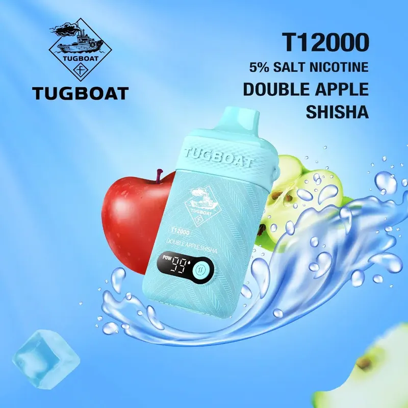 Double Apple Shisha Tugboat T12000 - Vape Lab