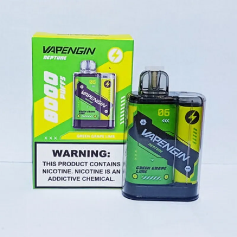 Green Grape Lime Vapengin Neptune 8000 - Vape Lab