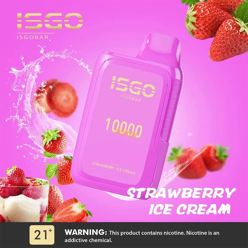 Strawberry Ice Cream By ISGO Bar  - Vape Lab