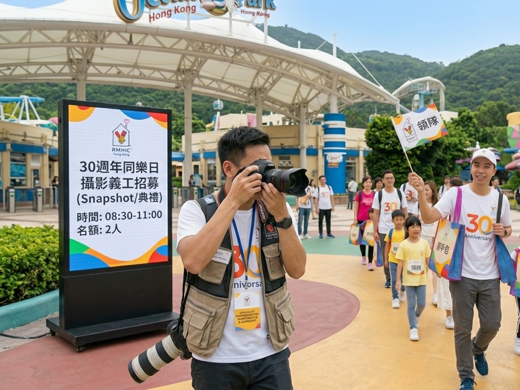 請即報名參加【📸 義工招募：30周年海洋公園同樂日 - 攝影師義工】，成為義工 Volunteer for  now