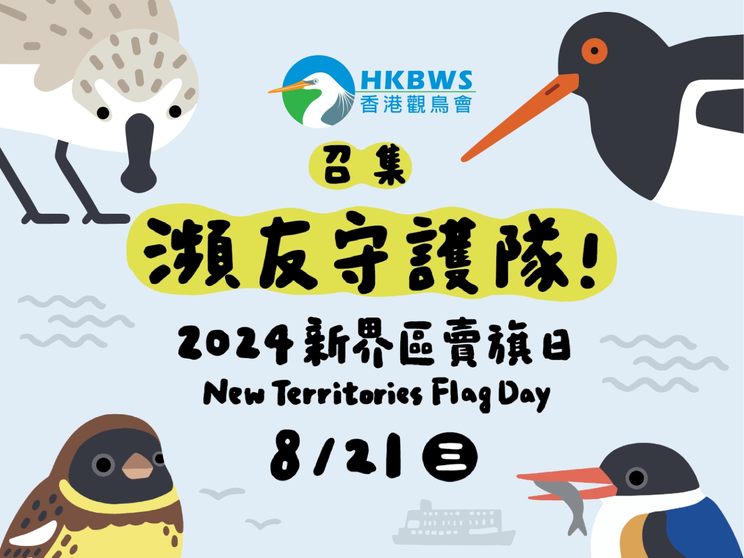 請即報名參加香港觀鳥會新界區賣旗日2024，成為義工 Volunteer for  now