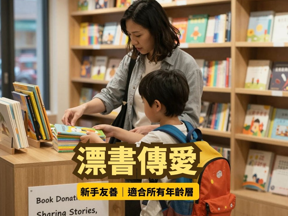 請即報名參加微義工 | 八月 - 漂書傳愛 (適合新手、親子及所有年齡層),成為義工 Volunteer for now