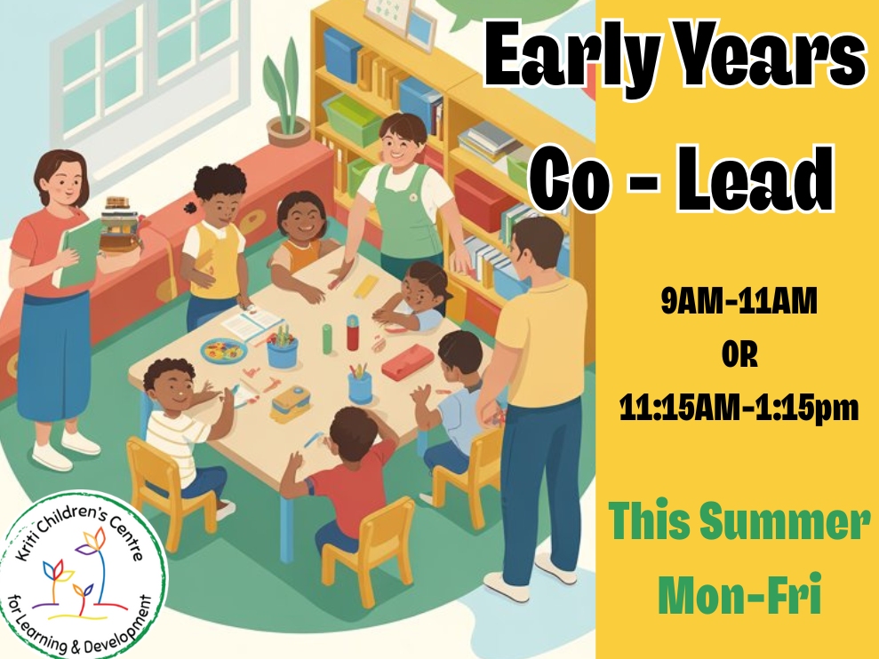請即報名參加，成為義工 Volunteer for Early Years Co - Lead now