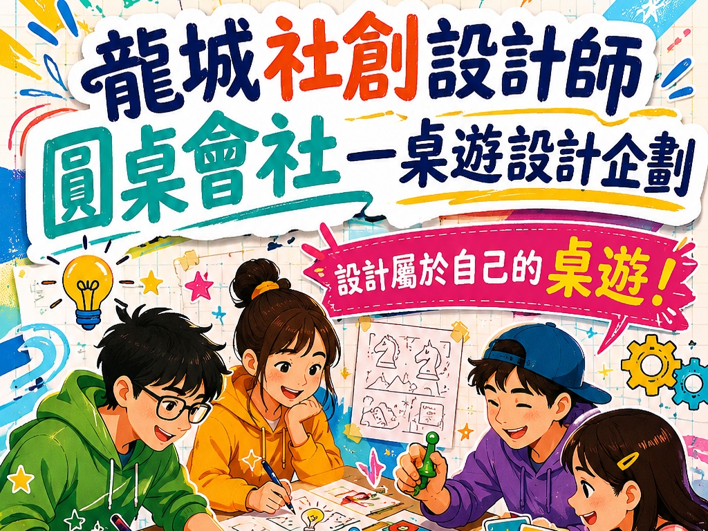 請即報名參加【龍城社創設計師】圓桌會社—桌遊設計企劃，成為義工 Volunteer for  now