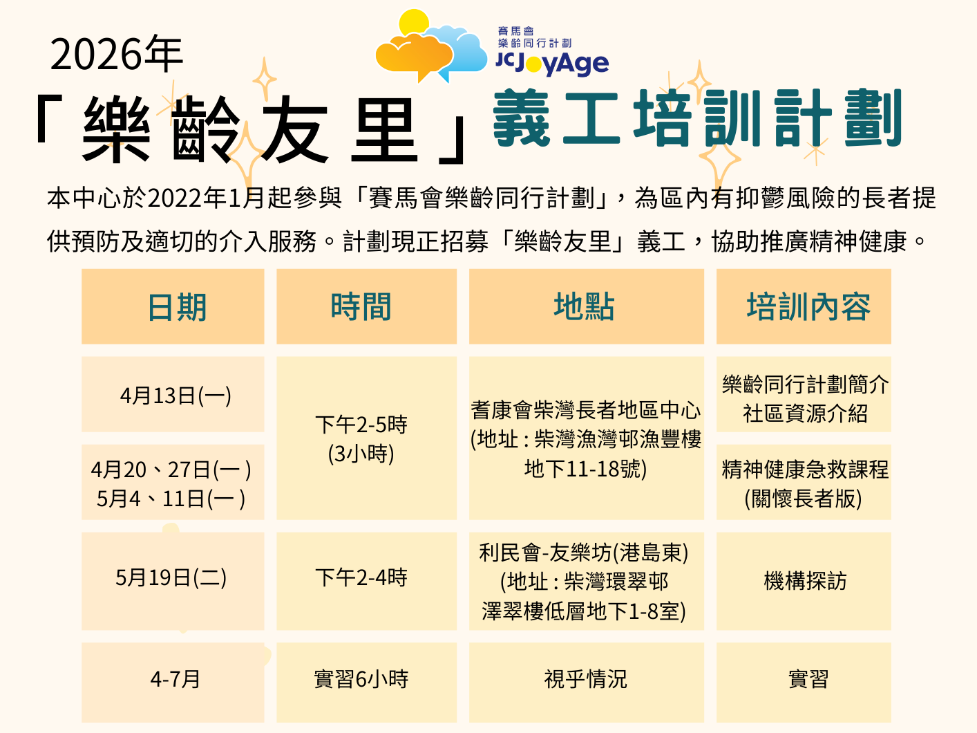 請即報名參加港島東 |2026年「樂齡友里」義工培訓計劃，成為義工 Volunteer for  now