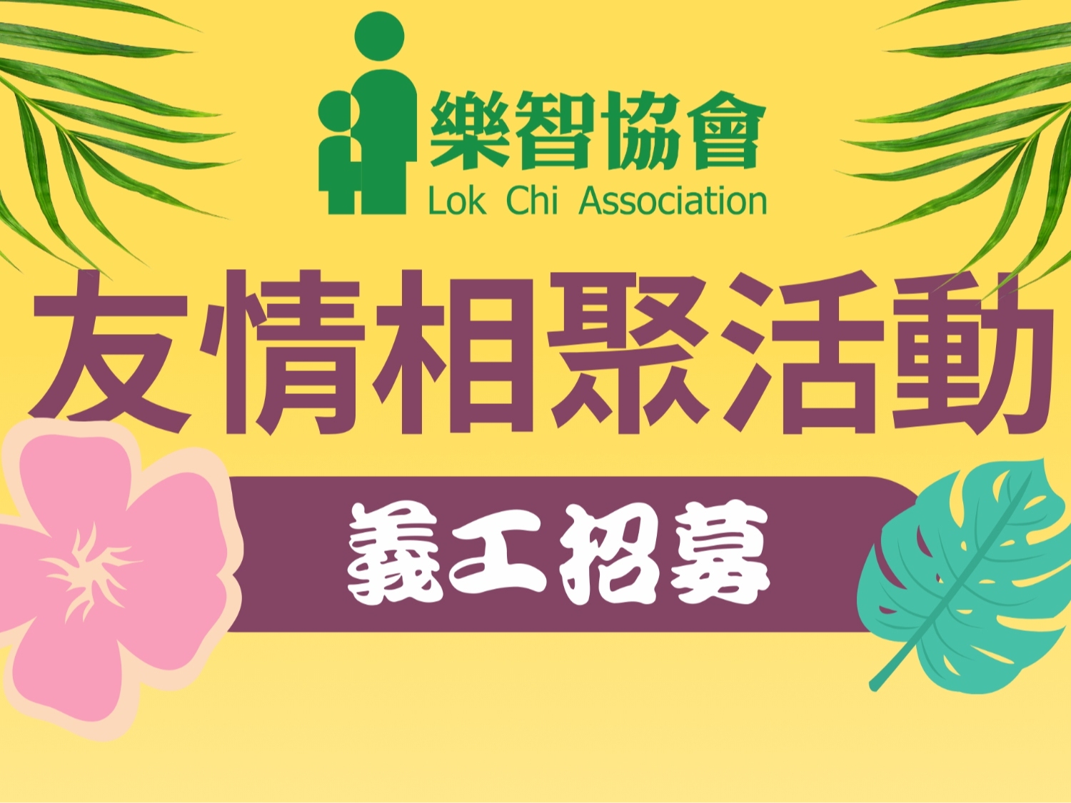 請即報名參加友情相聚，成為義工 Volunteer for  now