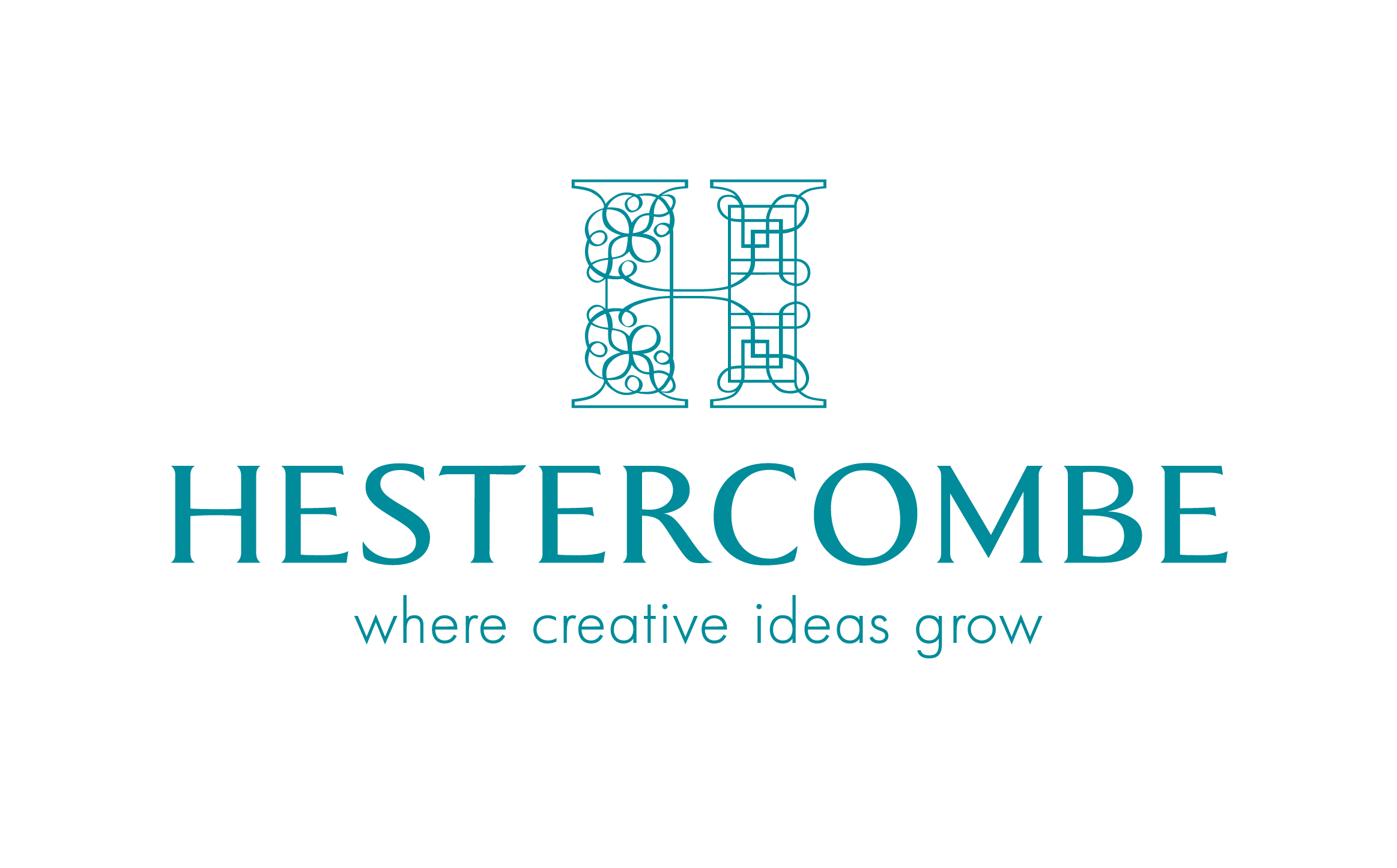 Hestercombe logo 2020 teal transparent for documents