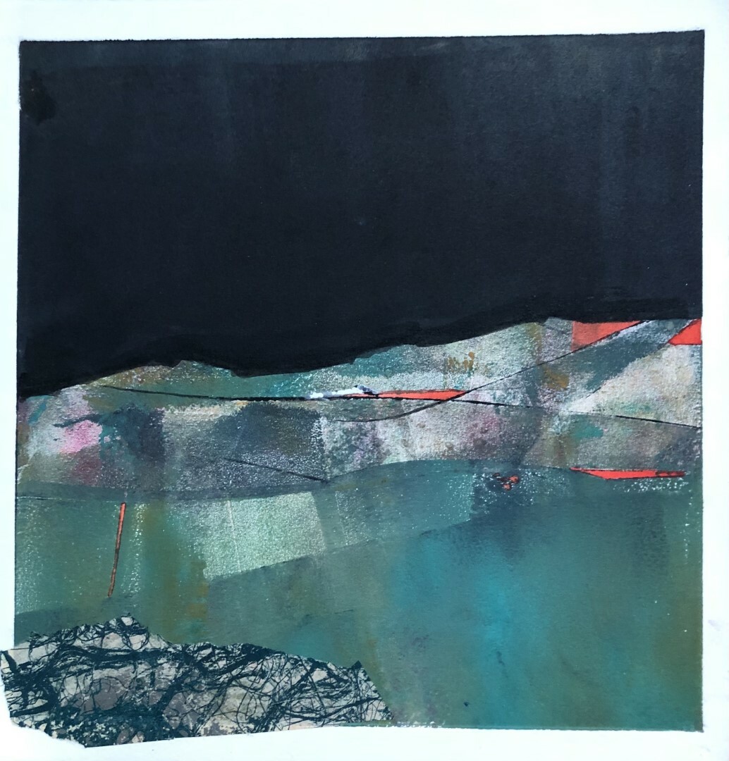Nightlights Monotype by Val Jones