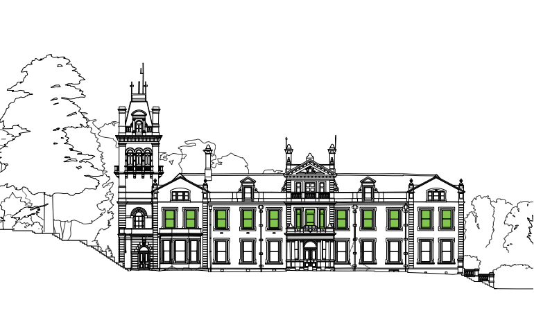 Fine drawing image of Hestercombe House