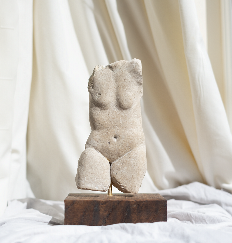 Ellie Brown Torso in limestone