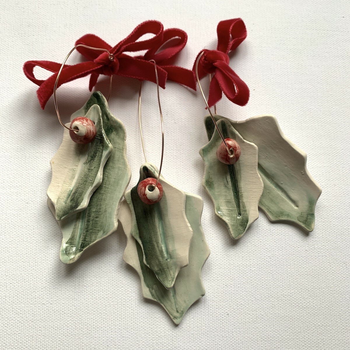 Alison Shelton Brown Holly Berry Decorations