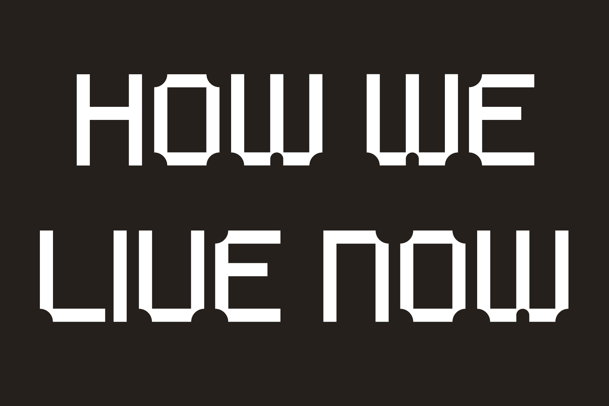 How we live now graphic