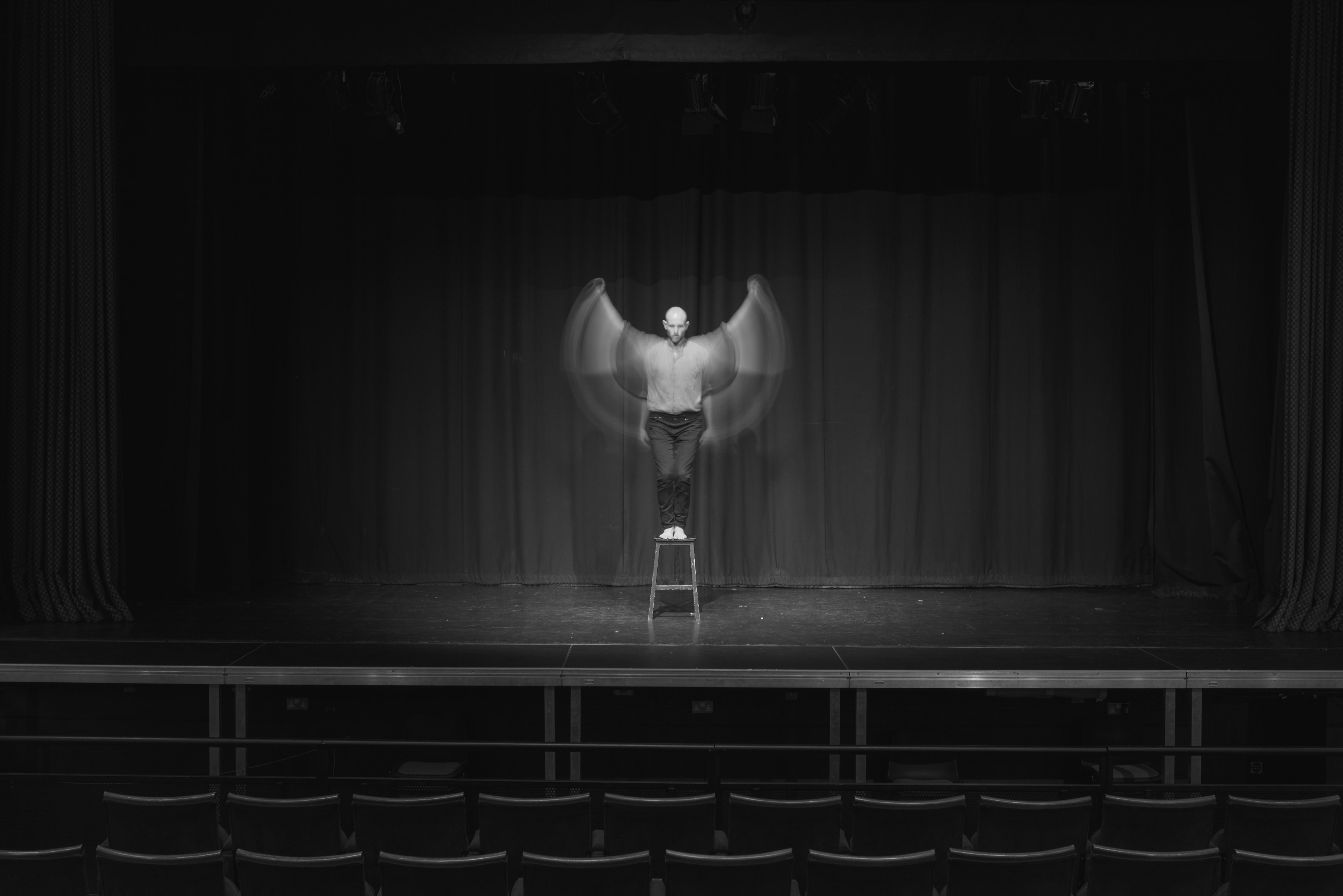 Zugunruhe rehearsal shot performer Tom Bailey photo Tom Hatton