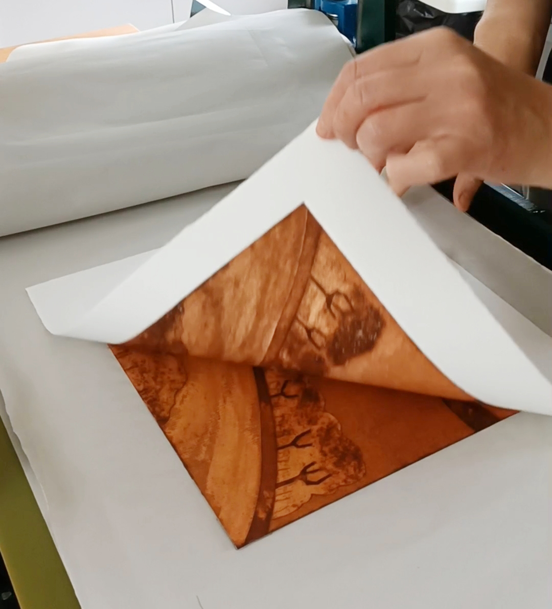Printmaking demonstration