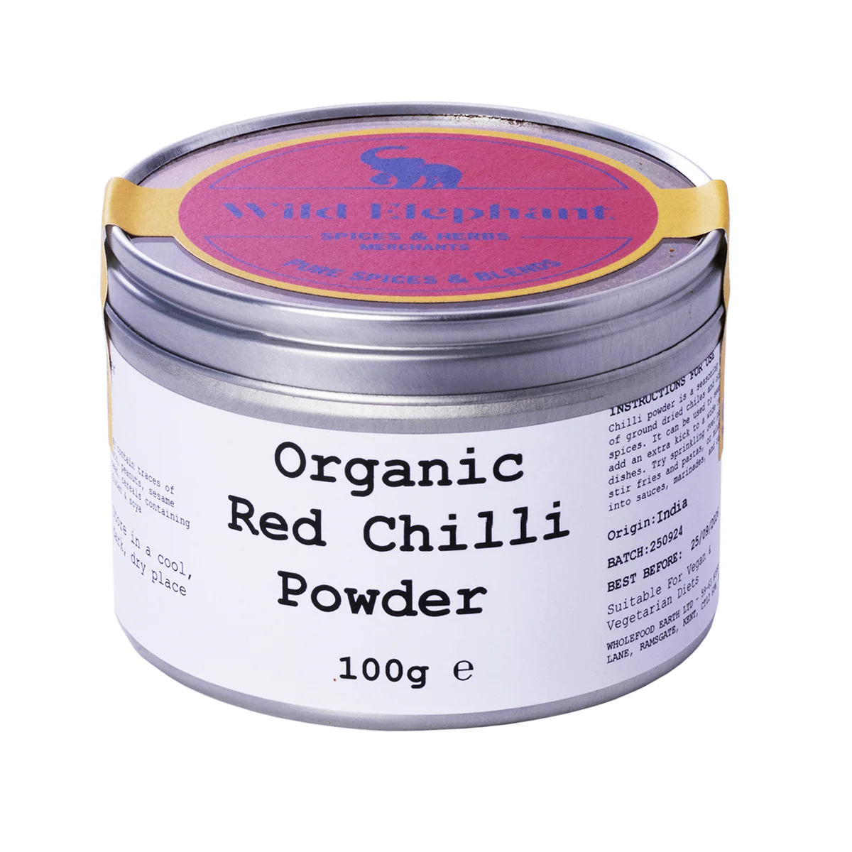 Organic Red Chilli Powder - Wild Elephant
