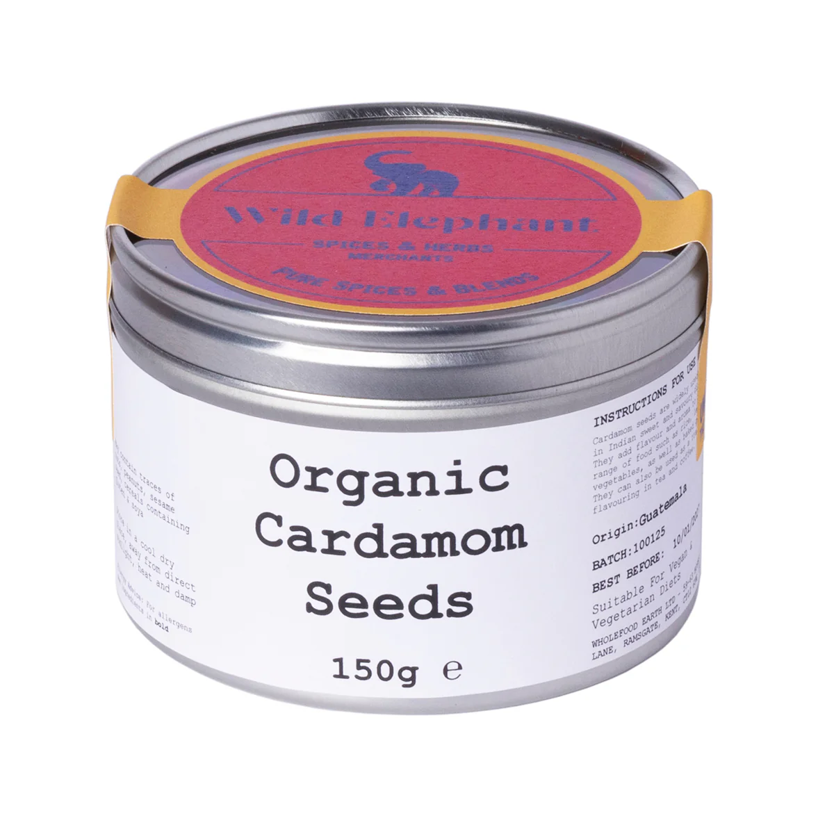 Organic Cardamom Seeds - Wild Elephant