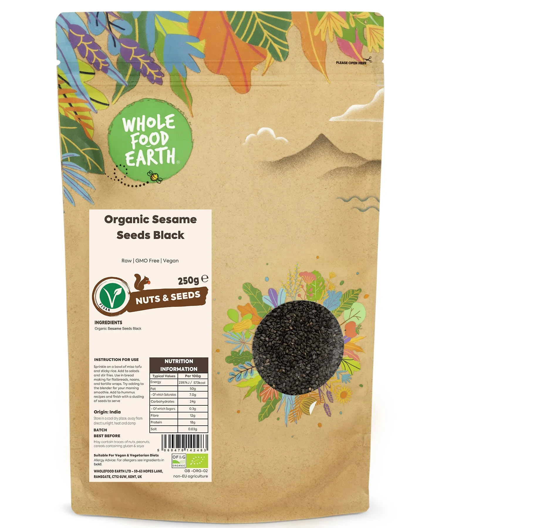 Organic Sesame Seeds Black